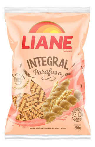 Macarrão Integral Parafuso Fusilli Liane 500g