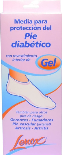 Medias Soquete Interior Gel Protege Pie Diabet Lenox Cuot As