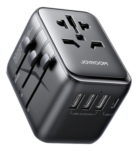 Adaptador Tomada Viagem 17w Univ Joyroom Eu Us Uk Jp Au Cn 110v/220v