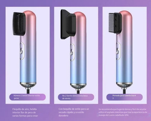Secador 3 En 1 Peine Alisador Voltaje 110v D