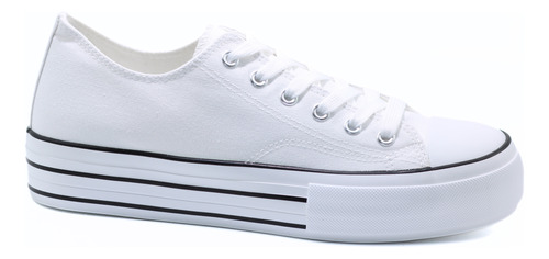 Tenis Andrea Sneaker Plataforma Dama Alta Comodo Blanco