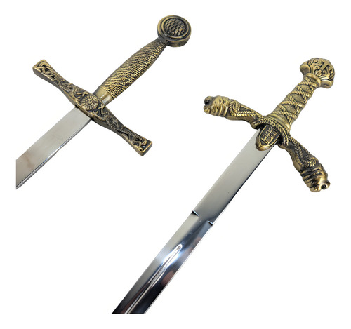 Enfeite Parede Espada Dupla Em X Suporte De Mdf N Coroa