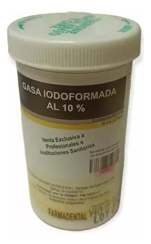 Gasa Iodoformada Al 10% Aposito De 2mtx10cm Farmadental