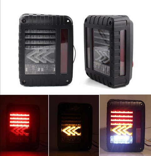 2pcs) Luces Traseras Integradas Para Wrangler Jk 