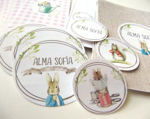 Kit Imprimible Conejito Peter Rabbit Personalizado