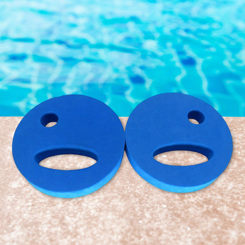 4 Natación Mano Flotador Natación 18x3cm Azul Oscuro