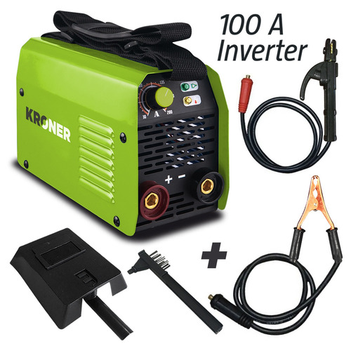 Soldadora Inverter 100 Amp Kroner Calidad Premium 220 Volts Color Verde Frecuencia 50 Hz