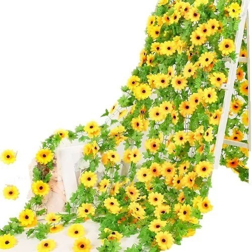 2 Corrente Girassol Decoração 380 Cm Decoração Cheio