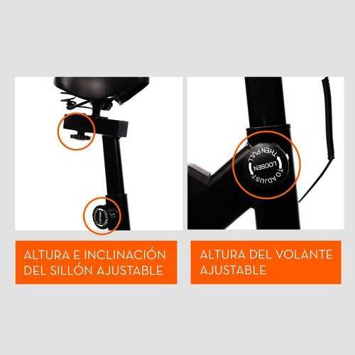 Imagen 5 de 8 de Bicicleta Estática Spinning Profesional Gimnasio 7kg Monitor