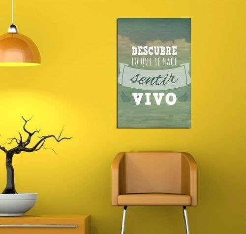 Vinilo Decorativo 60x90cm Sentir Life Vivo Feel Frase Enjoy