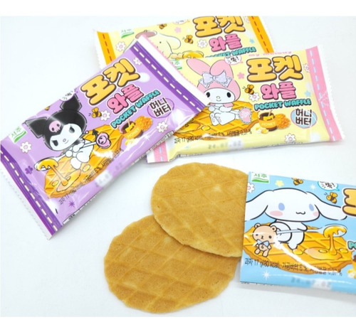 Sanrio Pocket Waffles Caja X 21 U Kuromi Cinnamoroll Kitty