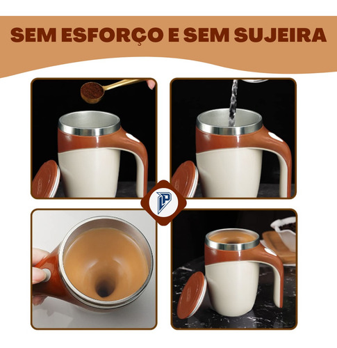 Cup Mix Caneca Térmica Magnética Copo Mixer Automático