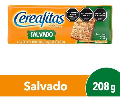 Galletitas Cerealitas Salvado 208g