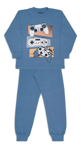 Pijama Infantil Dedeka Brilha No Escuro Modal Longo Menino