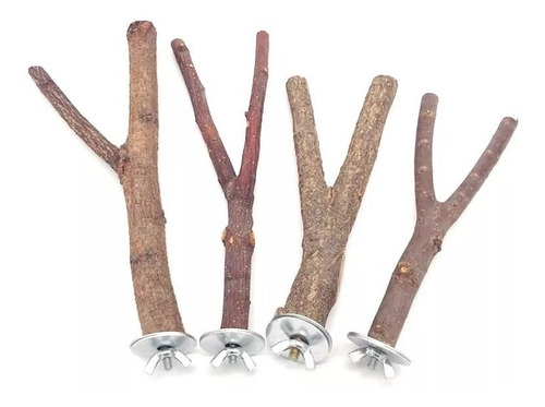 Imagen 2 de 8 de Juguete Para Ave Pájaro Percha Natural 30cm / Codystore