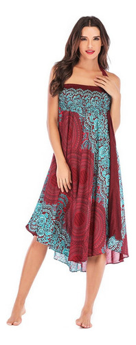 Falda De Mujer Larga Hippie Bohemia Gitana Floral Printin 75