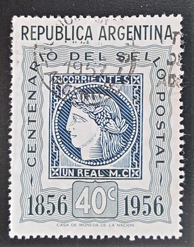 Argentina, Sello Gj 1065 A Centenario Satinad 56 Usad L17738