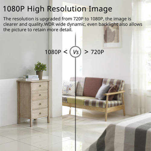 Cámara Ip Robotizada 1080p, Cámara Doméstica Giratoria/incli