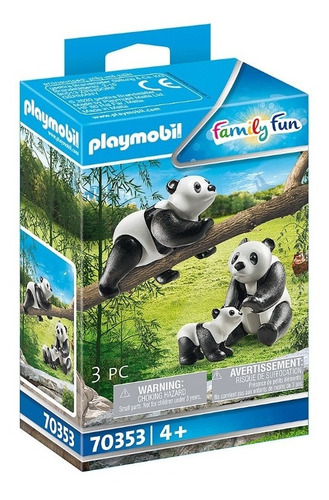 Imagen 1 de 5 de Playmobil Linea Zoo - Pandas Con Bebe - 70353