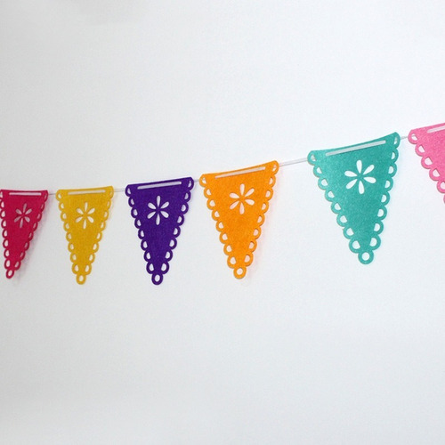 Imagen 7 de 7 de Banderines Mexicanos Triángulo Guirnaldas Decorativas Fiesta