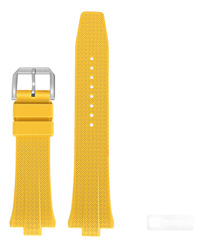 Correa Silicón Fluorado Para Citizen Tsuyosa Nj0150 9mm Amarillo 0.9 Cm