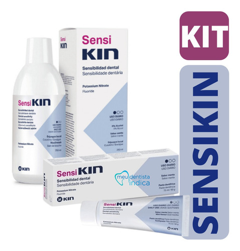 Kit Sensikin (enxaguatório 500ml+creme Dental 90g) Pharmakin