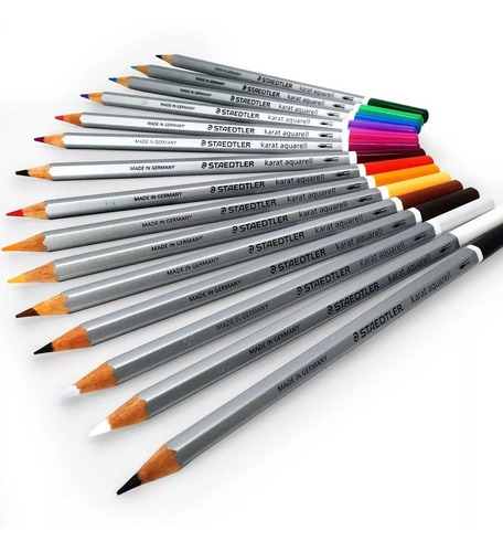 36 Lapices Colores Staedtler Karat Aquarell Profesional Lata