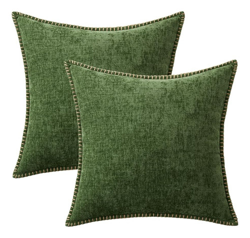 Juego De 2 Fundas De Almohada Navideñas Miulee De 18 X 18 Po