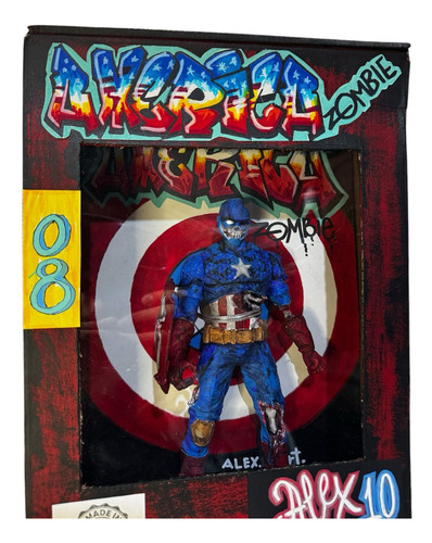 Figura De Acción Capitán América Zombie (Reacondicionado)