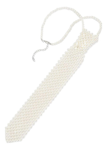 Collar De Perlas De Imitación Corbata Joyería Cadena