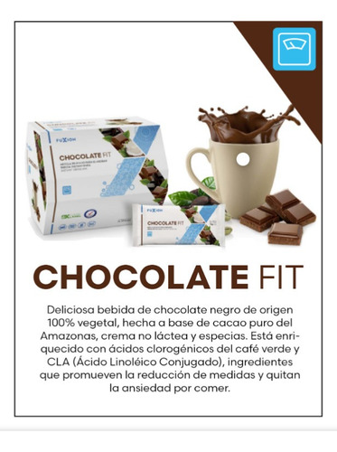 Chocolate Fit Fuxion - Reduce Medid - Unidad a $459