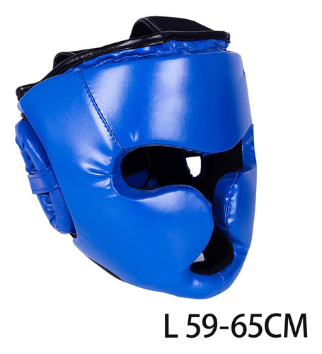 Boxeo Headgear Karate Cómodo Sparring Color Azul L