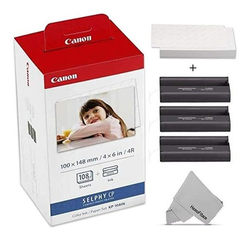 Canon Kp-108 Pulgadas / Kp108 Papel Tinta De Color Incluye 1