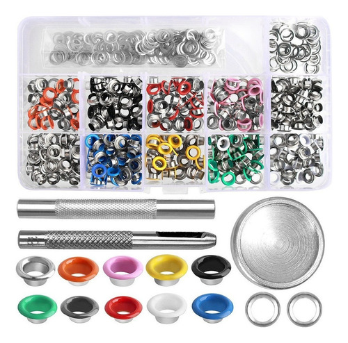 400 Conjunto De 6 Mm Ojales Kit De Ojales De Metal Zapatos D