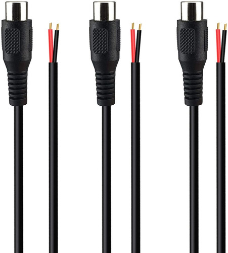 Cable Rca Hembra A Cable Desnudo, 3 Pack/1 Pie