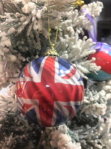 Bola Natal Bandeira Da Inglaterra - Londres - Souvenir | MercadoLivre