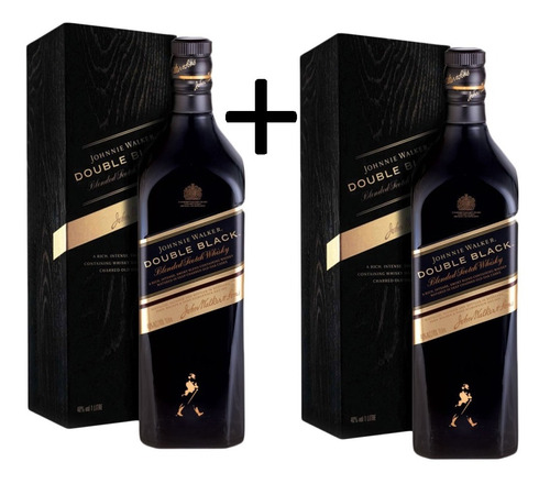 Whisky Double Black Johnnie Walker 01 Litro - 02 Unidades