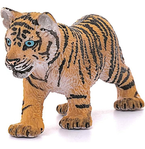 Figura De Animales Cachorro Tigre Colección Pintado A Mano 