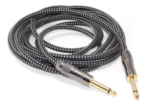 Imagen 2 de 2 de Cable Plug Profesional Instrumento Guitarra Bajo Hamc 10mts