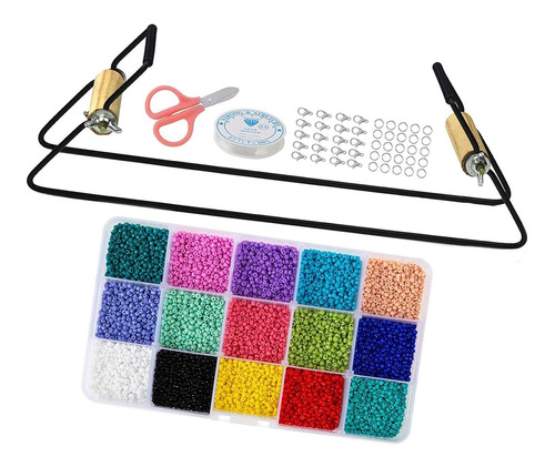 kit de telar de cuentas liviano Telar de joyería telar para tejer con cuentas para principiantes y profesionales 