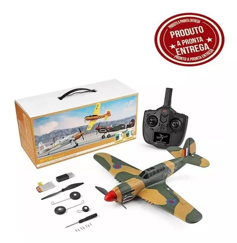 Baugger Avião RC, XKS A220-P40 RC Avião de avião, controle remoto, 4  canais, 2,4 GHz EPP resistente a impactos, controle fácil para iniciantes,  ótimo