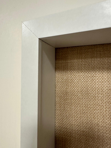 Portarretratos Marco 5cm Profundidad 20x20cm Madera Acrilico Color Blanco Shadow