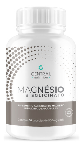 Magnésio Bisglicinato 60 Caps 1000mg - Central Nutrition Sabor Natural