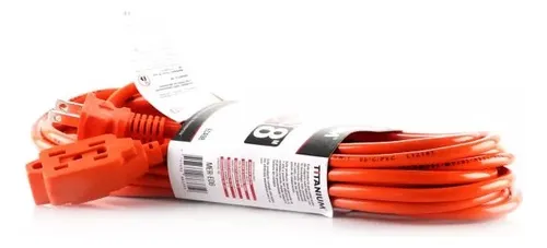 Extensión Eléctrica Encauchetada 8m Industrial Certificada