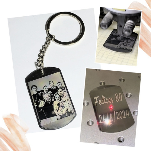 Foto Llavero Acero Personalizado Identidad 25x40mm