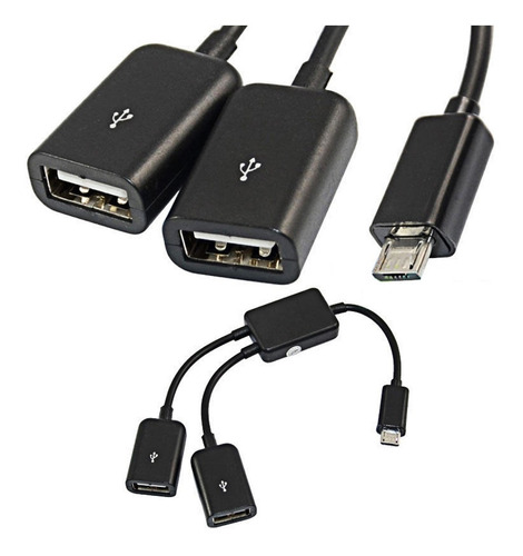 Cabo Otg Usb C Hub Para Conectar Tablet, Mouse E Smartphone