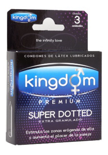 Preservativos Kingdom Dotted Pack 5 Cajas. ( 15 Unidades) 