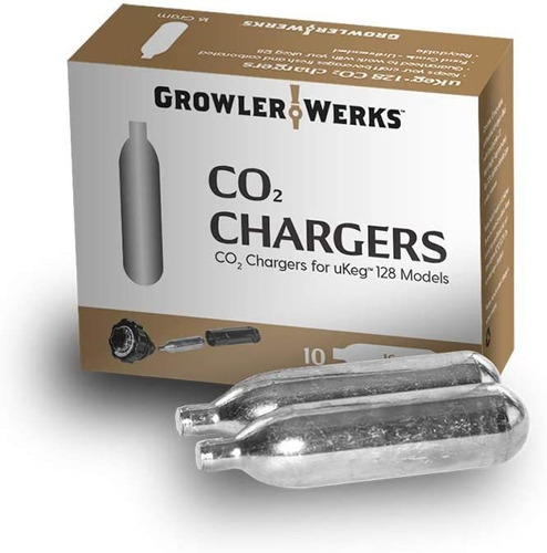 Growlerwerks Ukeg 128 - Cargadores De Co2 (0,56 Oz, 10 Unida