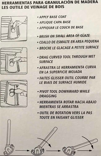 Veteador Para Pintar Con Acabado Imitación Madera Kit 3 Pzs