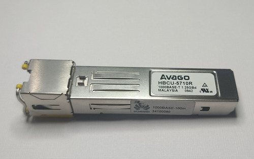Modulo Sfp Gigaethernet 1gb Rj-45 Avago Hbcu-5710r